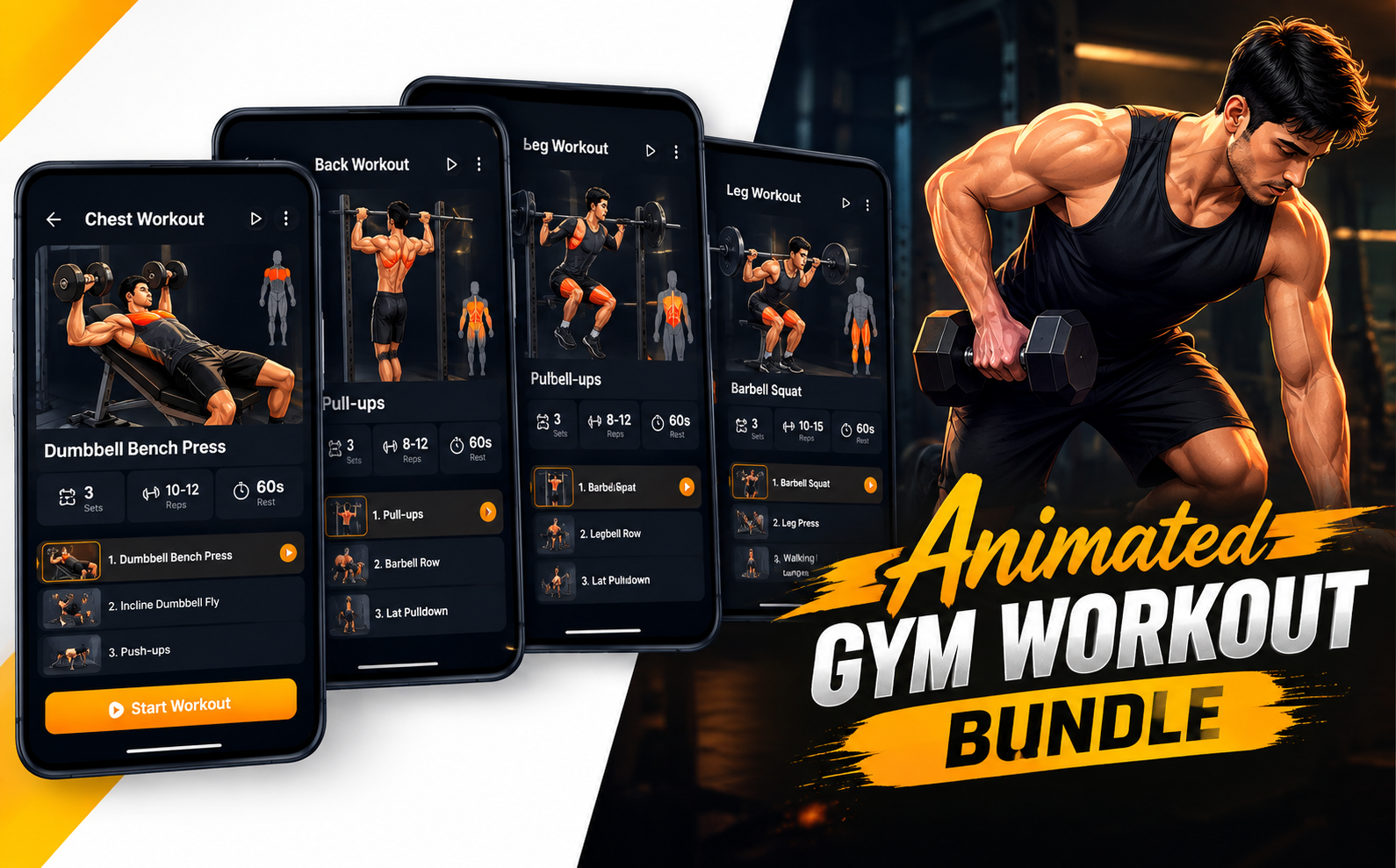 Animated Gym Workout Bundle